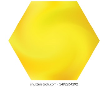 Hexagonal gradient background. Trendy soft color pastel. Futuristic backdrop in style of 90th, 80th, 70h. Yellow modern, natural cover for your creative projects and graphic design.