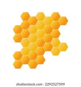 Vector de gradiente hexagonal, vector de combo de abeja