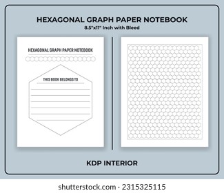 Hexagonal Graph Paper Notebook KDP Interior