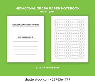 Hexagonal Graph Paper Notebook KDP Interior