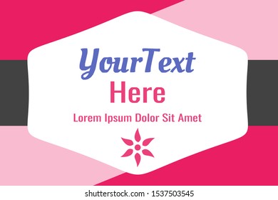 Hexagonal Greeting card vector illustration and design. Conceptual print and template element.  Can be used for web, mobile, and print. 