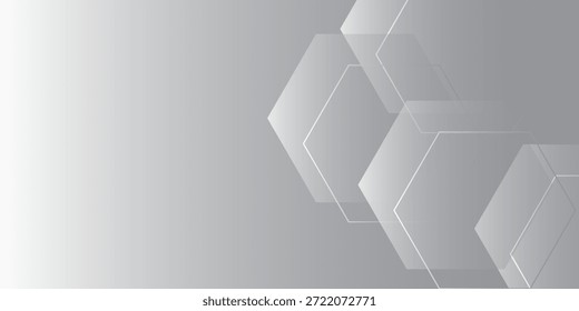 Combinación de color blanco gris hexagonal con fondo gris.