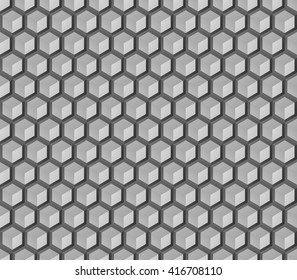 Hexagonal grid background. Cube vector background. Seamless geometric pattern. Modern style texture.