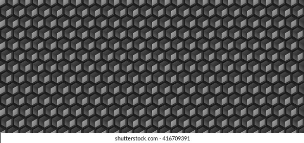 Hexagonal grid background. Cube vector background. Seamless geometric pattern. Modern style texture.