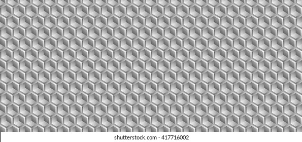 Hexagonal grid background. Cube vector background. Seamless geometric pattern. Modern style texture.