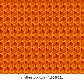 Hexagonal grid background. Cube vector background. Seamless geometric pattern. Modern style texture.