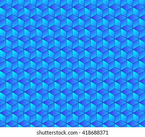 Hexagonal grid background. Cube vector background. Seamless geometric pattern. Modern style texture.