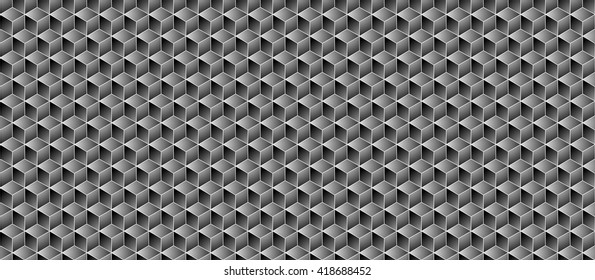 Hexagonal grid background. Cube vector background. Seamless geometric pattern. Modern style texture.