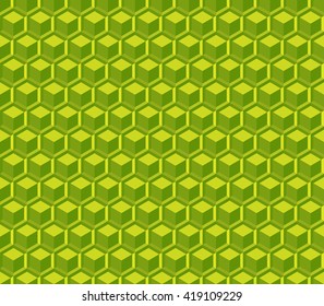 Hexagonal grid background. Cube vector background. Seamless geometric pattern. Modern style texture.
