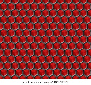 Hexagonal grid background. Cube vector background. Seamless geometric pattern. Modern style texture.