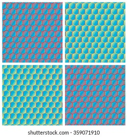 Hexagonal grid background. Vector Illustration