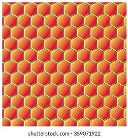 Hexagonal grid background. Vector Illustration