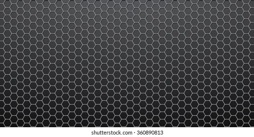 Hexagonal grid background. Vector Illustration.