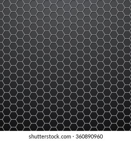 Hexagonal grid background. Vector Illustration.