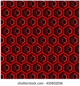 Hexagonal grid background. Vector Illustration