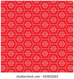 Hexagonal grid background. Vector Illustration