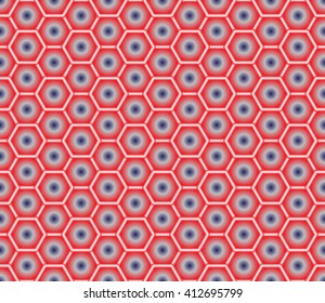 Hexagonal grid design. Honeycomb. Seamless background pattern. Vector illustration