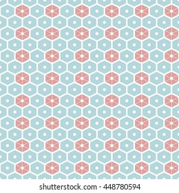 Hexagonal grid design,Vector seamless pattern.