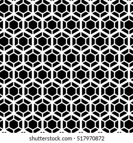 Hexagonal grid design,Vector seamless pattern.