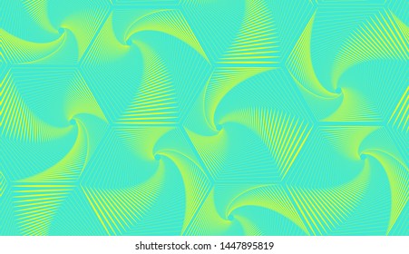 hexagonal grid seamless pattern in blue yellow shades