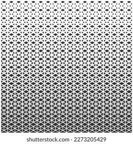 Hexagonal Halftone Pattern Background Black White