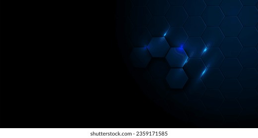 hexagonal, honeycomb grid technology vector abstract background. Modern technology futuristic background vector illustration