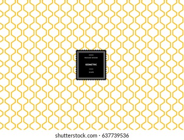 Hexagonal honeycomb pattern for background and sticker with logo. Vector packaging design elements and templates. Honey. Bee. Hexagonal. Honeycomb