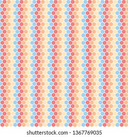 Hexagonal honeycomb seamless pattern with summer pastel color Design for wallpaper, fabric, textile, wrapping. 