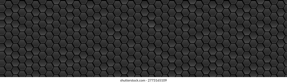 Hexagonal honeycomb tile pattern, geometric, dark gray.