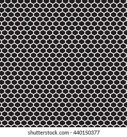 Hexagonal honeycombs pattern texture. Black dark background. Vector design template