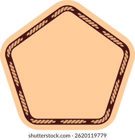 A hexagonal icon with a rope border, ideal for branding or decorative applications.