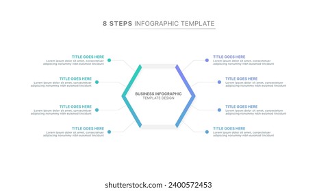 Hexagonal Infographic Design Template with Eight Options