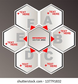 hexagonal infographics. Vector Illustration