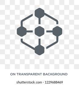 Hexagonal Interconnections icon on transparent background from Business and analytics collection. High quality filled Hexagonal Interconnections