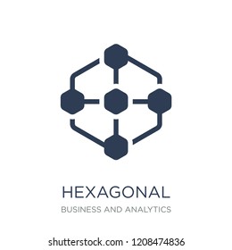 Hexagonal Interconnections icon. Trendy flat vector Hexagonal Interconnections icon on white background from Business and analytics collection, vector illustration can be use for web and mobile, eps10