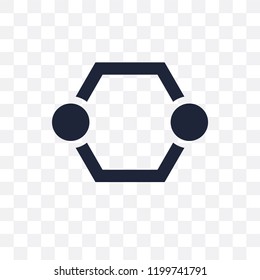 Hexagonal Interconnections transparent icon. Hexagonal Interconnections symbol design from Analytics collection. Simple element vector illustration on transparent background.