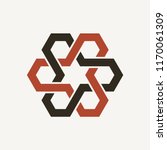 hexagonal intertwined ribbons