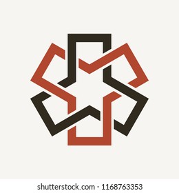 hexagonal intertwining design