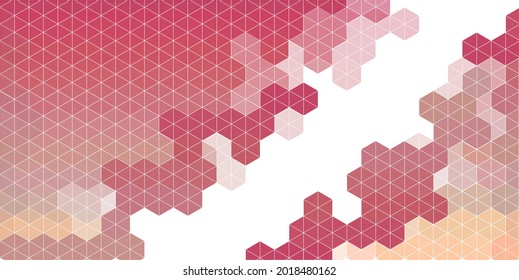 Hexagonal Japanese paper pattern background 