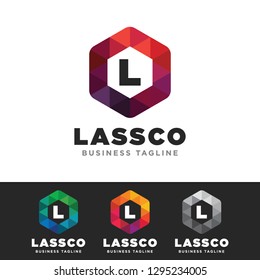 Hexagonal L Letter Logo Design