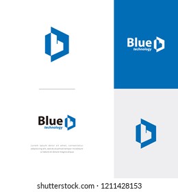 hexagonal Letter B logo vector, technology icon