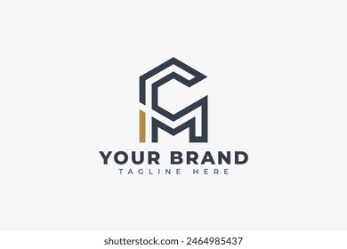 Hexagonal Letter C and M Logo Set. Usable for Business, Usable for Business, Building and Technology Logos. Flat Vector Logo Design Template Element.