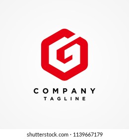 Hexagonal Letter G Logo Vector