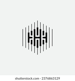 Hexagonal letter H logo design illustration vector template	