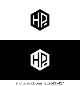 Letra hexagonal HP Diseño de logotipo
