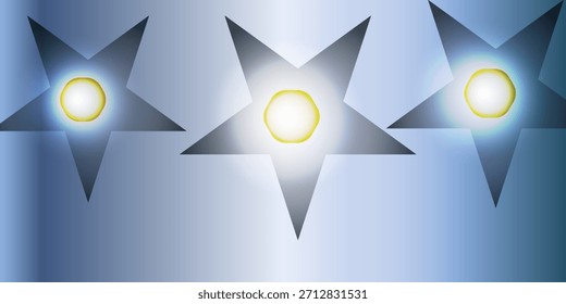 Explosión de luz hexagonal irradiando desde el centro en un gradiente de tonos verdes y azules modernos