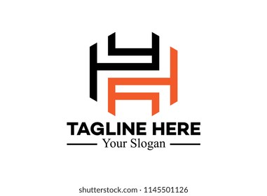 hexagonal line logo concept