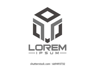hexagonal line logo concept
