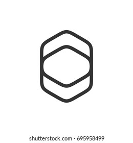 Hexagonal Line Logo Template Illustration Design. Vector EPS 10.