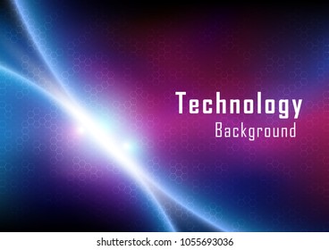 Hexagonal line on spherical cosmic light, Technology abstract, Sci-Fi and engineering concept, Vector illustration background, Backdrop, wallpaper, template.